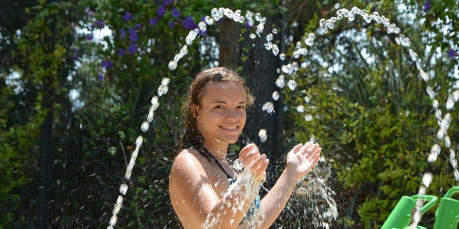 Wasserparadies mit Rutschen und Wasserspielen für Ferien mit der Familie oder mit Freunden