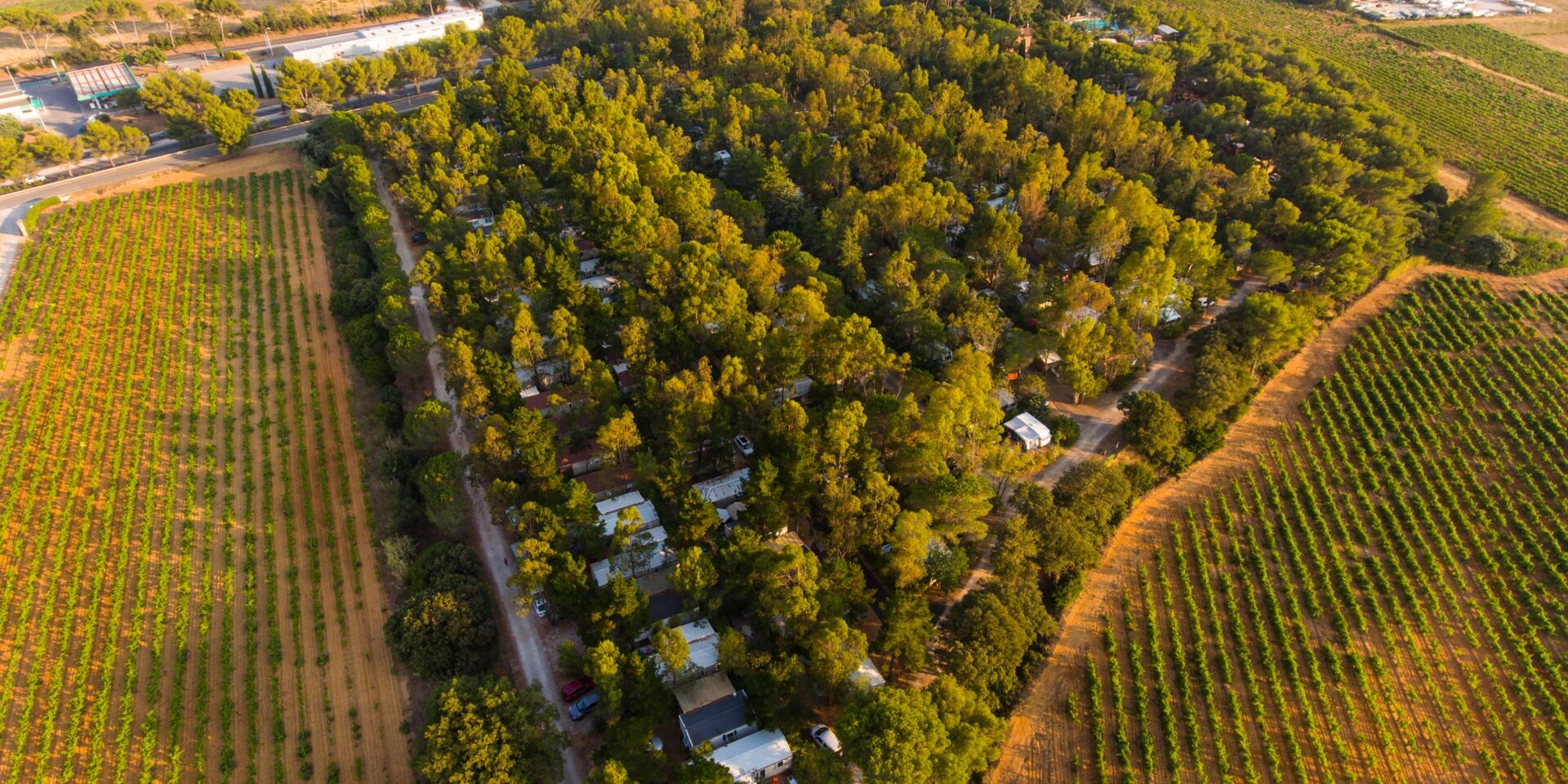 Umweltfreundlicher und naturnaher Campingplatz mit vielen Bäumen in der Nähe von Hyères und den Stränden vom Departement Var